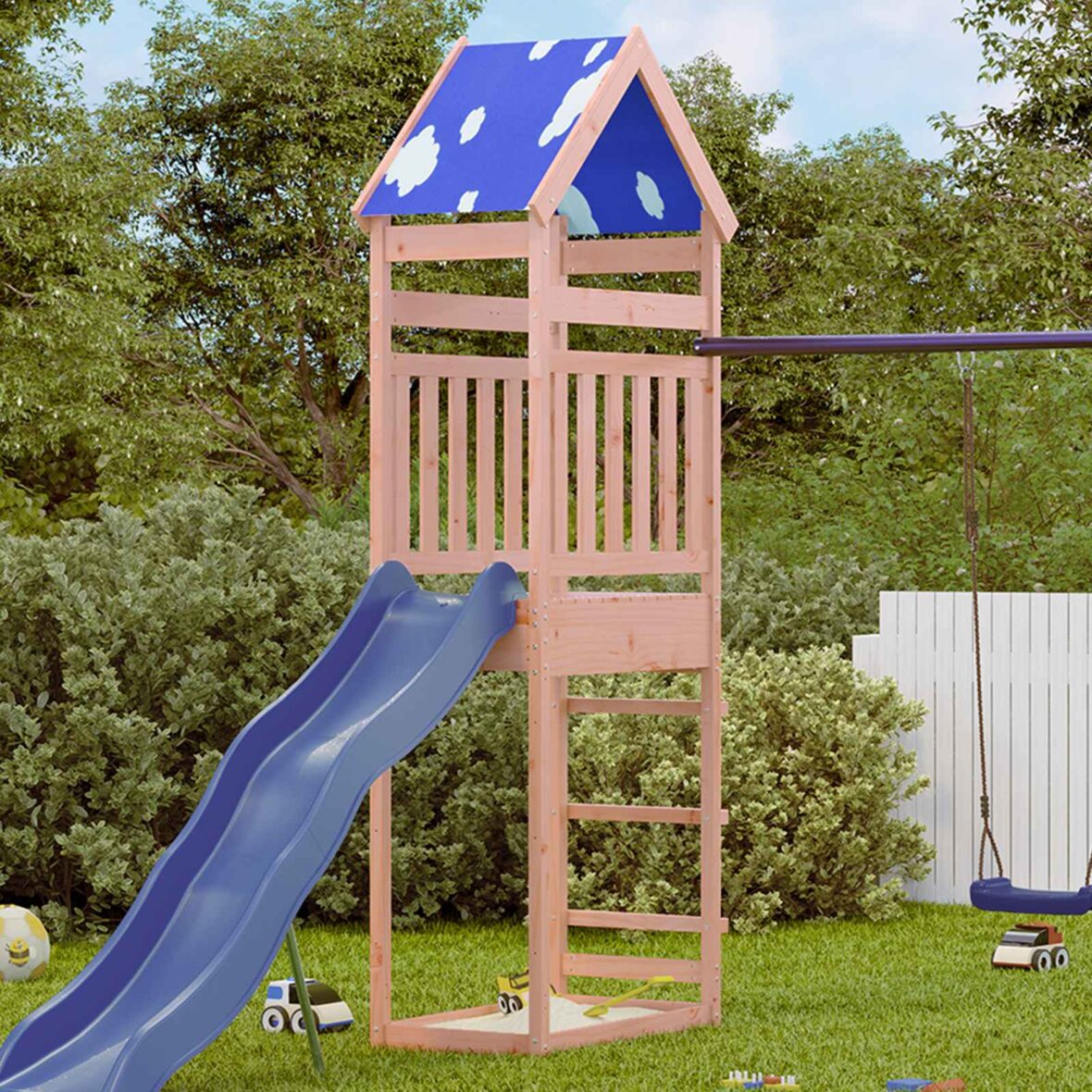 Tour de jeu Marron 52,5 x 85 x 265 cm Bois solide de Douglas