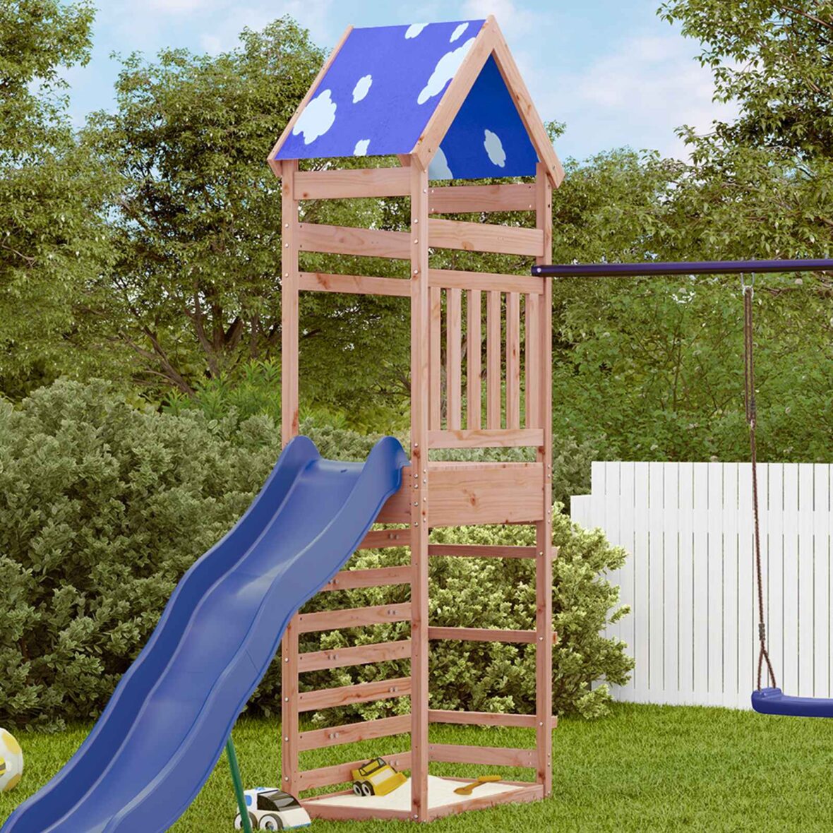 Tour de jeu Marron 52,5 x 85 x 265 cm Bois solide de Douglas