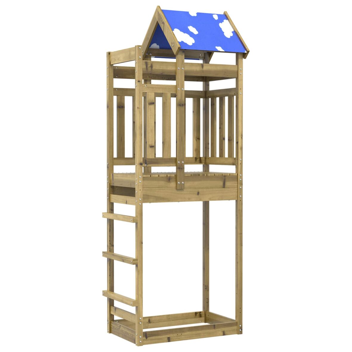 Tour de jeu Marron 85 x 52,5 x 239 cm Bois solide imprégné