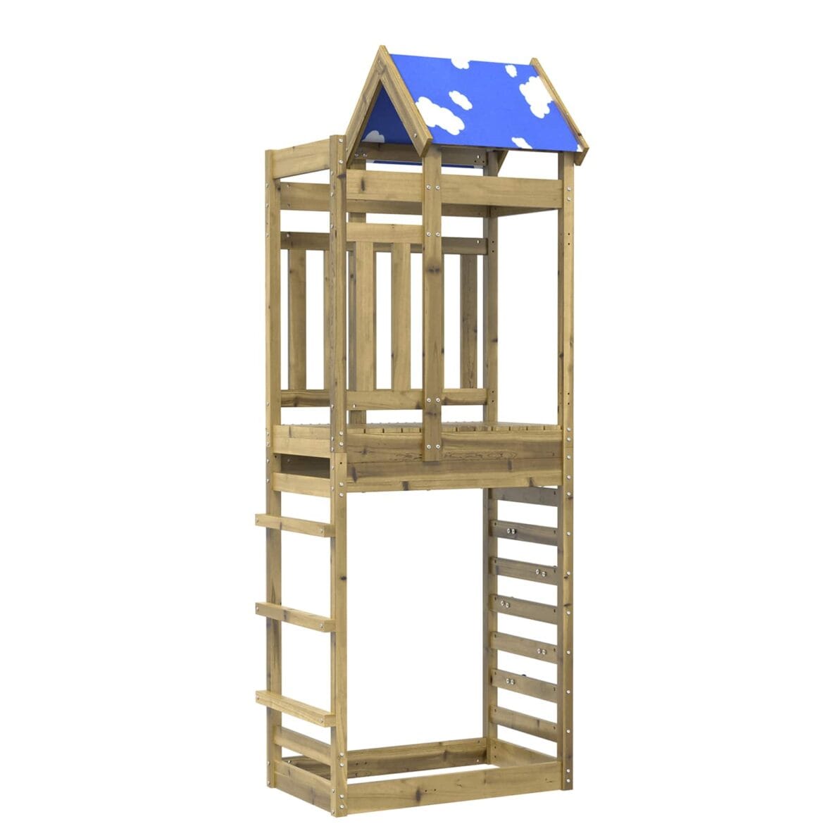 Tour de jeu Marron 85 x 52,5 x 239 cm Bois solide imprégné